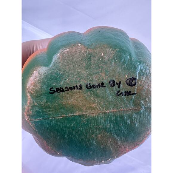 Halloween Folk Art Primitive Paper Mache Jack O Lantern Seasons Gone By - Picture 8 of 10